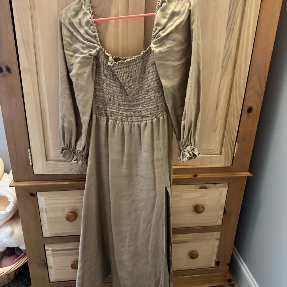 Reformation Midi Linen Dress - Picture 1 of 3
